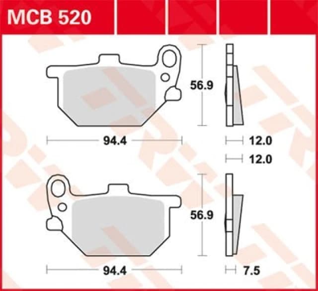 TRW MCB520 Brake pad set Brake Pad Set,disc brake (402)