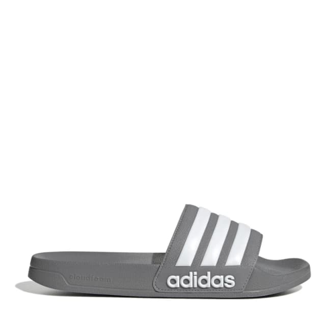 adidas Adilette Shower Slides Unisex - Grey Grey 9