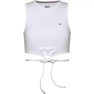 Tommy Jeans Tjw Ultr Crp Tie Top - White