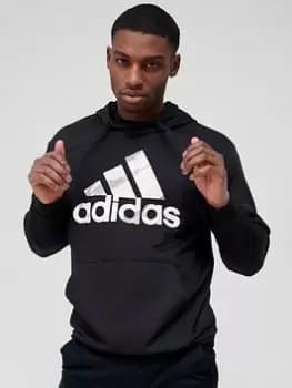 adidas Essentials BOS Camo Hoodie - Black Size XS Men