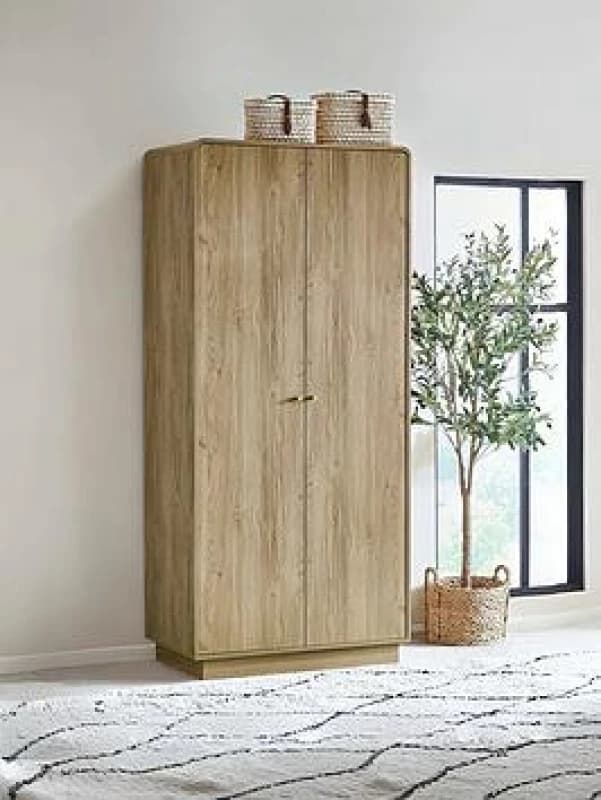 SO'HOME Seluna Retro Oak 2 Door Wardrobe natural oak ONE SIZE