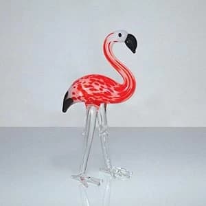 Objets d'Art Miniature Glass Ornament - Flamingo