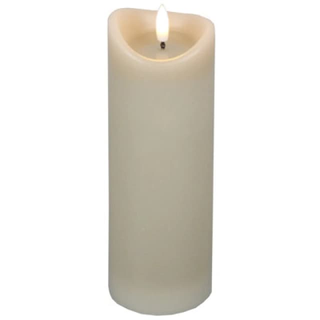 Luxe Collection Natural Glow 2.75X8 Taupe Melted LED Candle