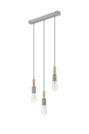 Simon Cluster Pendant Ceiling Light Silver, 3x E27