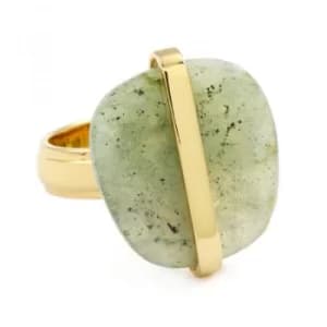 Ladies Lola Rose Gold Plated Labradorite Bassa Line Ring