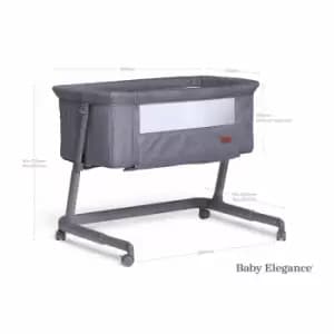 Baby Elegance Dote Bedside Crib Grey