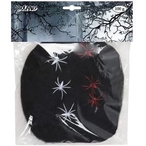 Black Spiderwebs With Spiders Decoration