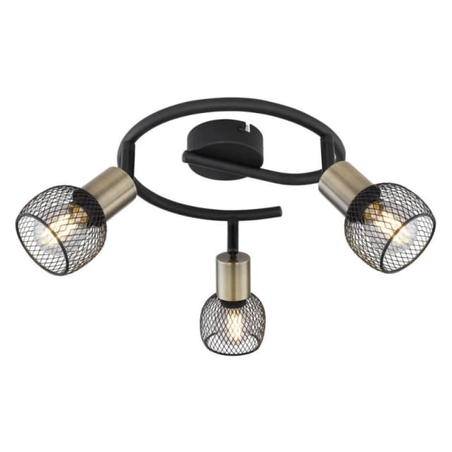 Netlighting Fiastra Ceiling Spotlight Clusters Matt Black 3x E14 Black Unisex