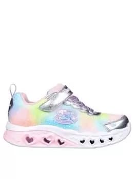 Skechers Flutter Heart Lights Simply Love Trainer, Multi, Size 12 Younger