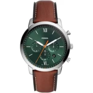 Mens Fossil Neutra Minimalist Chronograph Brown Leather Watch