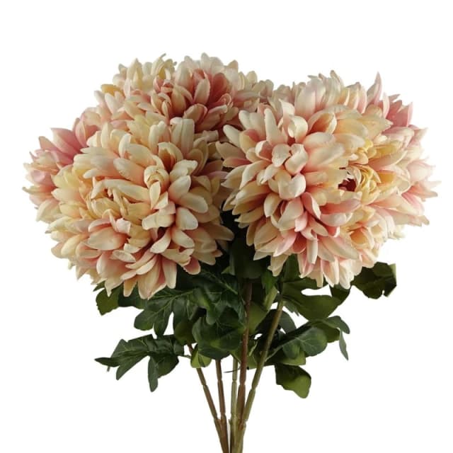 Leaf Pack of 6 x 75cm Extra Large Reflex Chrysanthemum - Pink Pink unisex