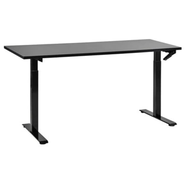 Beliani Manual Adjustable Standing Desk Destines Black 160 Cm 72 Cm