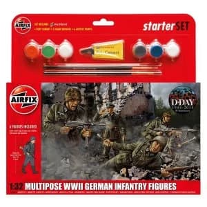 WWII German Infantry Multipose Starter Set 1:32 Air Fix Starter Set Figures