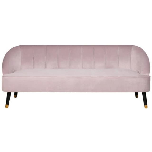 Beliani Sofa 3 Seater Alsvag Velvet Pink