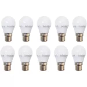 7W LED G45 Golf Ball Bulb B22 Neutral Light 4200K (Pack of 10)