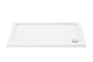 Wickes Rectangle 45mm White Cast Stone Shower Tray - 1200 x 800mm