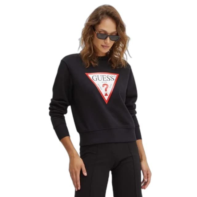 Guess Guess Original Womens Fleece Sweatshirt Noir Female S