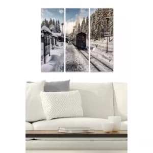 MDF3024501 Multicolor Decorative MDF Painting (3 Pieces)