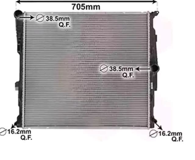VAN WEZEL 06002548 Engine radiator Aluminium, Brazed cooling fins Radiator,engine cooling (470)