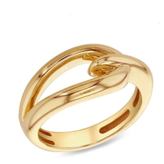 Be You 9ct Gold Hook Knot Ring Yellow Gold female K