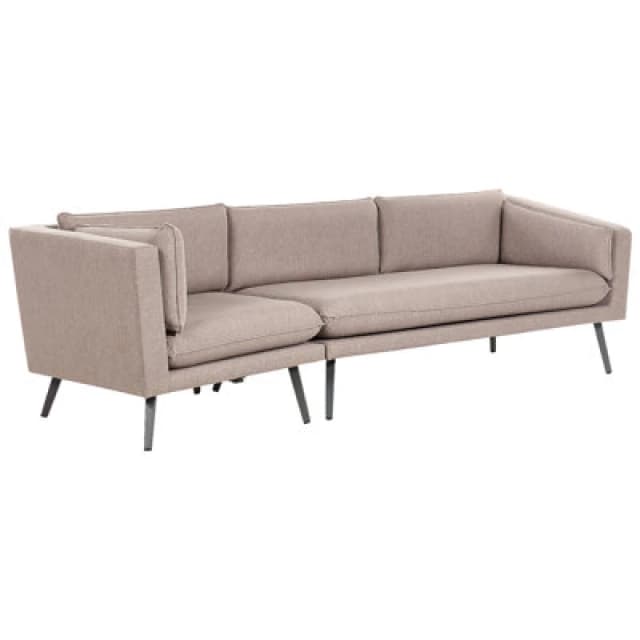 Beliani Garden Sofa 3 Seater Loretello Left Hand Beige