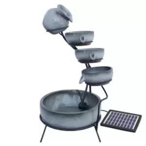 Monstershop 4 Tier Spilling Bowls Water Feature - Grey