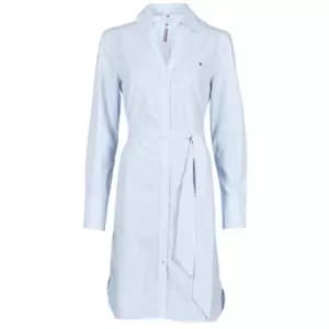 Tommy Hilfiger MONICA KNEE SHIRT DRESS LS womens Dress in White - Sizes FR 34,FR 36,FR 38,FR 40,FR 42,FR 44