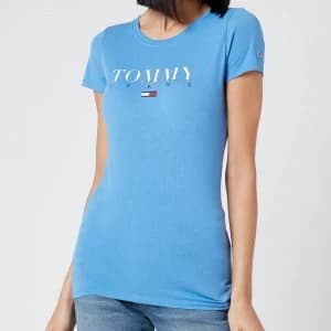 Tommy Jeans Womens TJW Essential Slim Logo T-Shirt - Ultramarine - XS