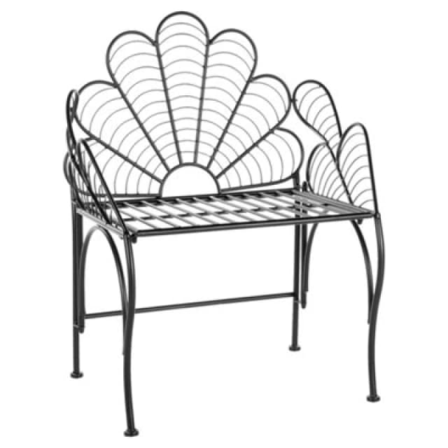 Beliani Garden Chair Liguria Metal Black