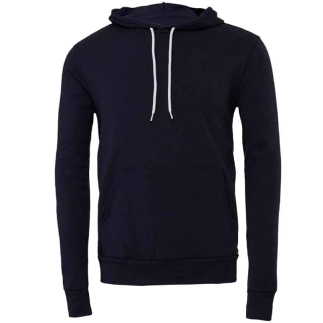 Bella + Canvas Mens Polycotton Pullover Hoodie in Navy Size: XS Navy Male XS