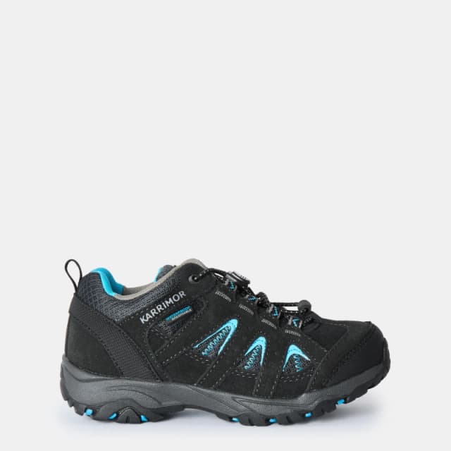 Karrimor Mount Waterproof Walking Shoes Childrens Black/Blue male C10 (28)