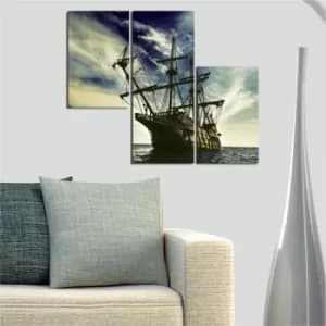 A17 Multicolor Decorative MDF Painting (3 Pieces)