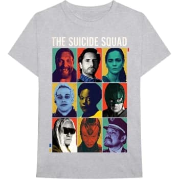 The Suicide Squad - 9 Squares Unisex Large T-Shirt - Grey