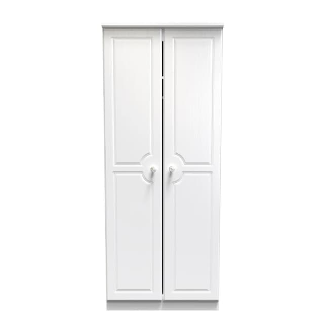 Kendal 2 Door Wardrobe In White Ash (Ready Assembled)