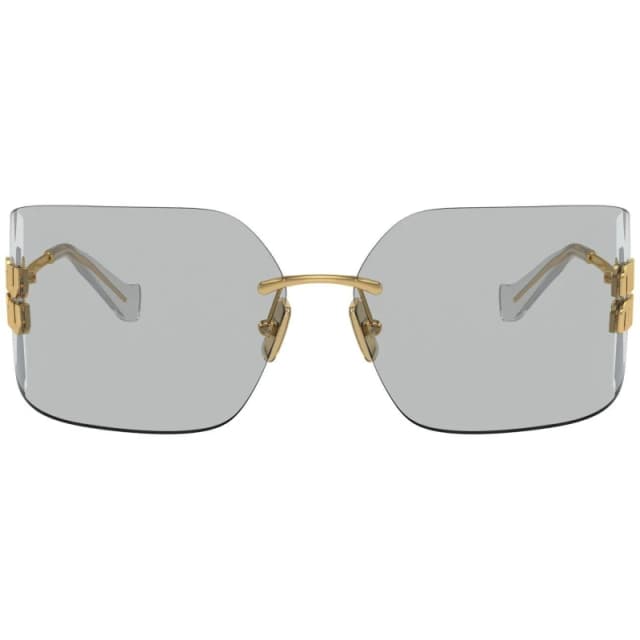 Miu Miu Miu Miu Women Rimless Gold Light Grey MU54YS Gold One Size Female 8056597895637