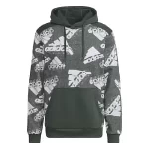 adidas Essentials BrandLove Fleece Hoodie Mens - Black