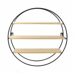 Floating Circle Shelf 3 Tier M&W - Brown