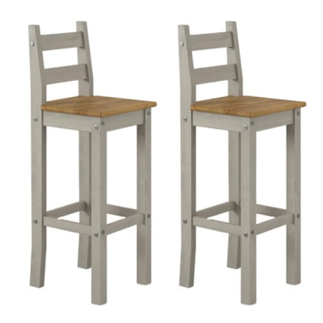 Core Products Corona Grey High Breakfast Bar Chair (Pair) Grey