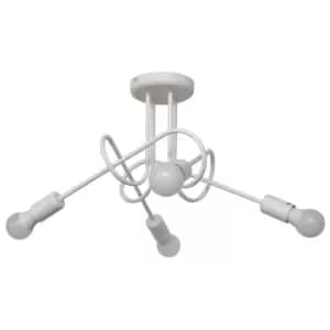 Oxford Multi Arm Semi Flush Ceiling Light White 44cm