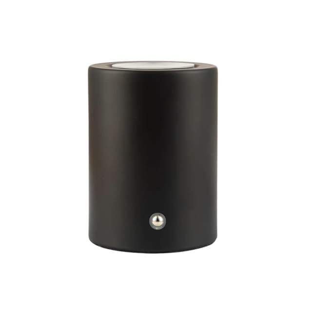 Happy Homewares Modern Rechargeable Can-Style Table Lamp in Matte Black with Touch Dimmer Button Black Unisex