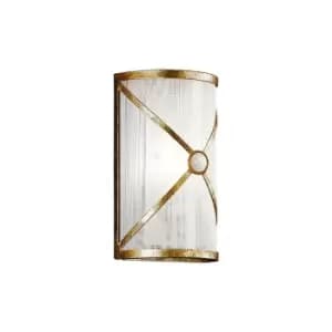 Schuller Esparta Flush Wall Lamp Antique Gold, White, E14