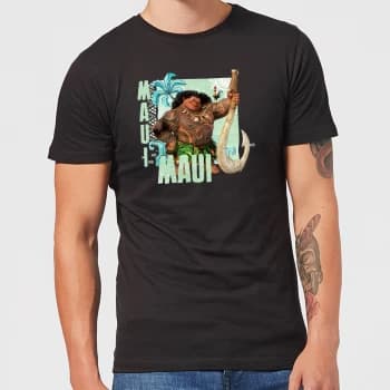 Disney Moana Maui Mens T-Shirt - Black - 3XL - Black