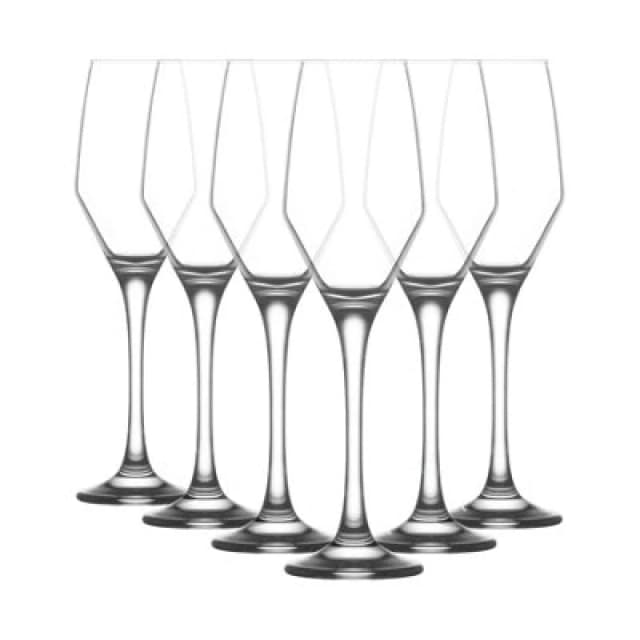 LAV Glassware Lav Ella Glass Champagne Flutes - 230ml - Pack Of 6