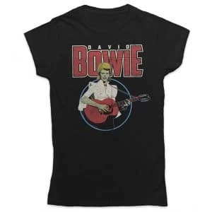 David Bowie - Acoustic Bootleg Womens Large T-Shirt - Black