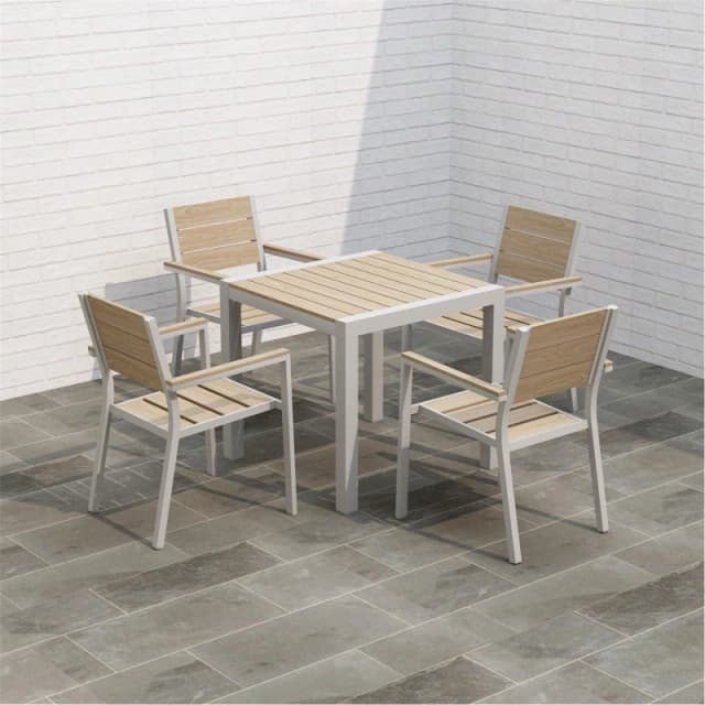 Studio Santorini 5 Piece Dining Set - White White One Size
