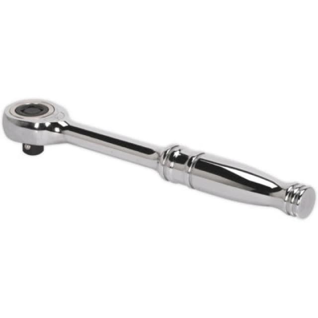 Loops Gearless Ratchet Wrench - 1/4" Sq Drive - Push-Through Reverse Steel Wrench Metallics