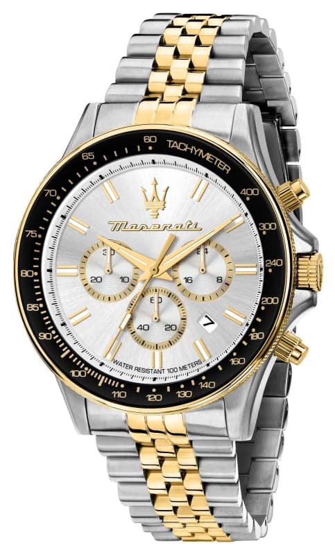 Maserati R8873640024 Mens Sfida Sport (44mm) White Dial / Watch