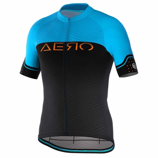 Bicycle Line Mens BL Aero S2 UPF 30+ Short Sleeve Cycling Jersey Fluo Blue male Small