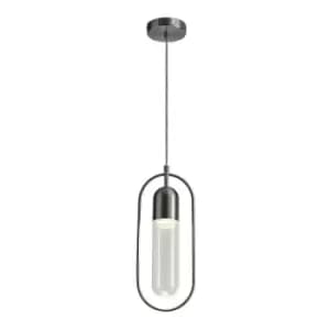 Luminosa Lighting - Ceiling Pendant, 1 x 7W LED, 4000K, 790lm, Satin Nickel, Clear