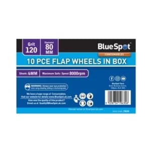 10 Piece 120 Grit 80MM Flap Wheels in Box